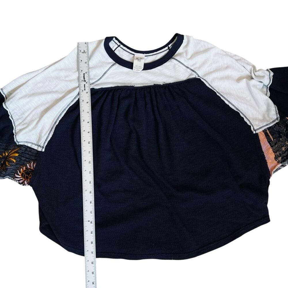 Free People We The Free Women’s Sz S Friday Fever Raglan Contrast Tee Shirt Top - Picture 12 of 13